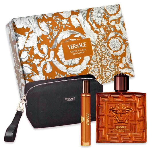 Versace Eros Najim Parfum 3-Piece Set 3.4oz Men EDP Spray