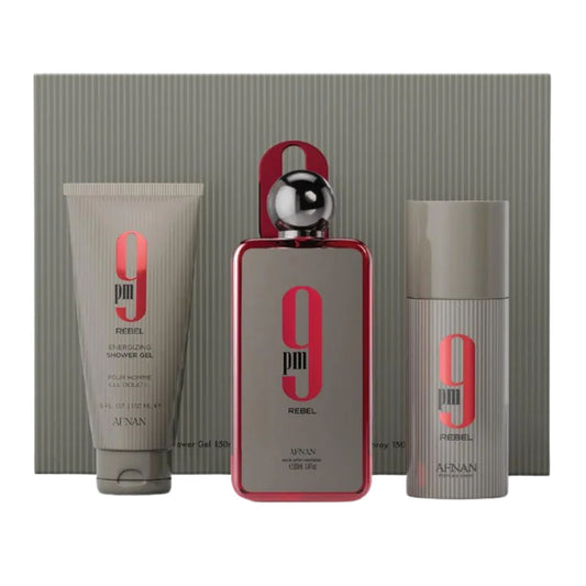 Afnan 9PM Rebel 3-Piece Set 3.4oz Unisex EDP