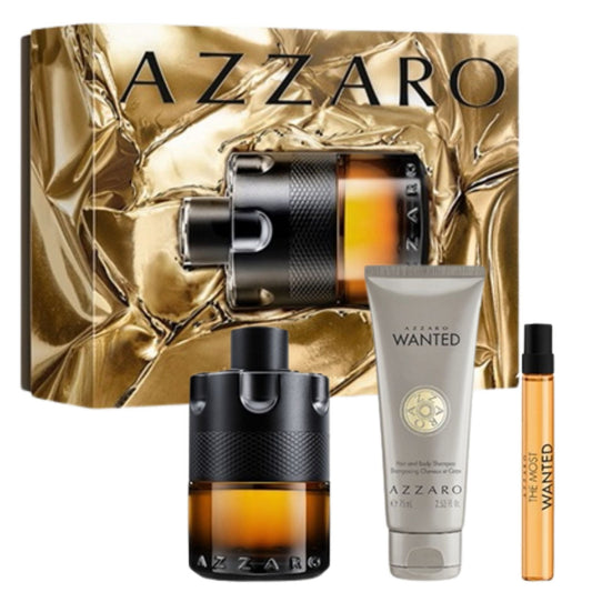 Azzaro The Most Wanted Parfum 3-Piece Set 3.3oz Men Spray