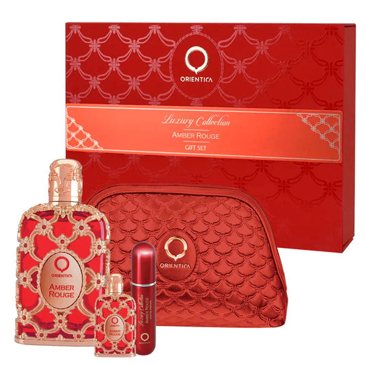 Orientica Amber Rouge 4-Piece Set 2.8oz Unisex EDP Spray