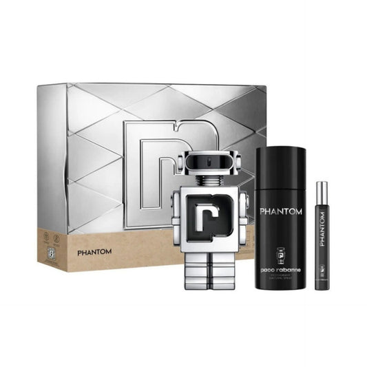 Paco Rabanne Phantom 3-Piece Set 3.4oz Men EDT Spray