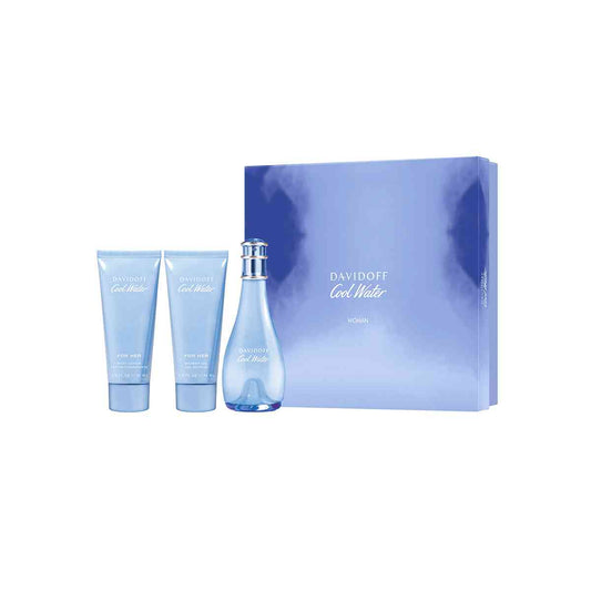 Davidoff Cool Water 3-Piece Set 3.4oz Women EDT Spray
