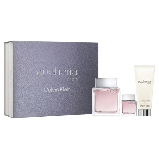 Calvin Klein Euphoria 3-Piece Set 3.3oz Men EDT Spray