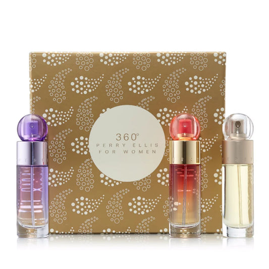 Perry Ellis 360 Trio 3-Piece Set 1.0oz Women EDT Spray
