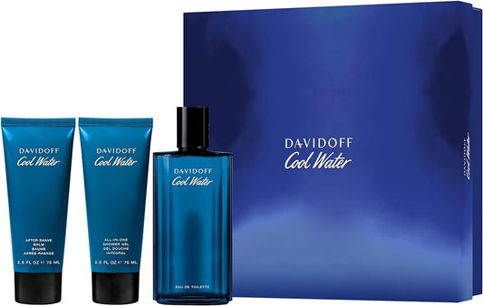 Davidoff Cool Water 3-Piece Set 4.2oz Men EDT Spray