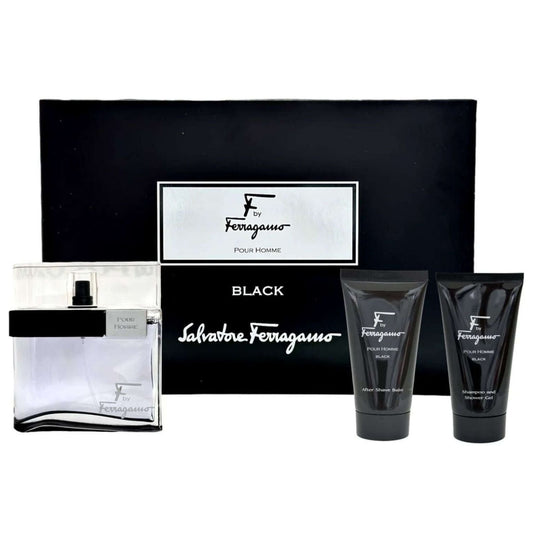 Salvatore Ferragamo F Pour Homme Black 3-Piece Set 3.4oz Men EDT Spray