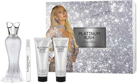 Paris Hilton Platinum Rush 4-Piece Set 3.4oz Women EDP Spray