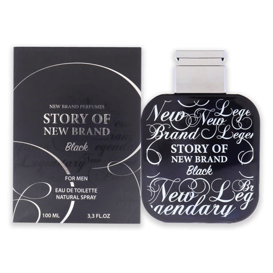 New Brand Story Of Black 3.3oz Men EDT Spray