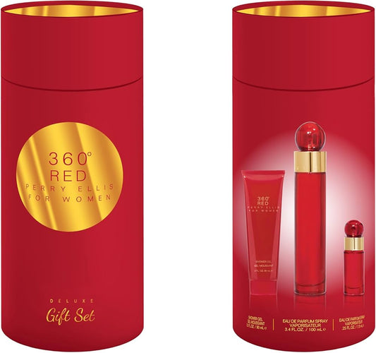 Perry Ellis 360 Red 3-Piece Set 3.4oz Women EDP Spray
