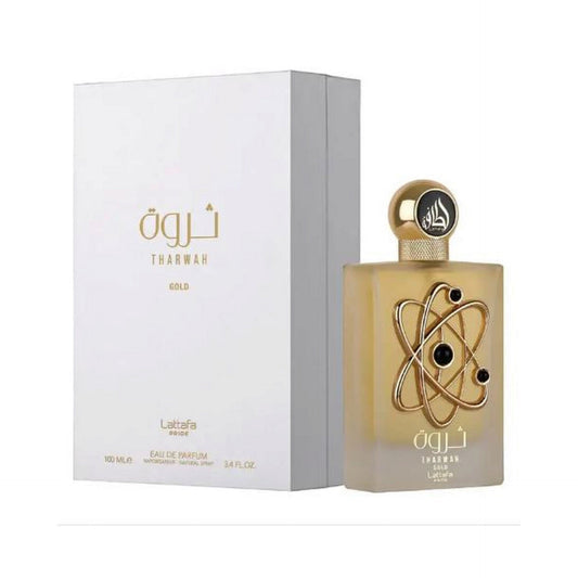 Lattafa Tharwah Gold 3.4oz Women EDP Spray
