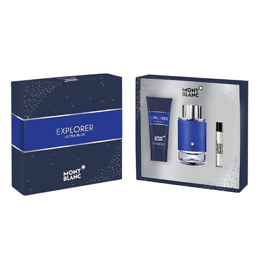 Mont Blanc Explorer Ultra Blue 3-Piece Set 3.3oz Men EDP Spray