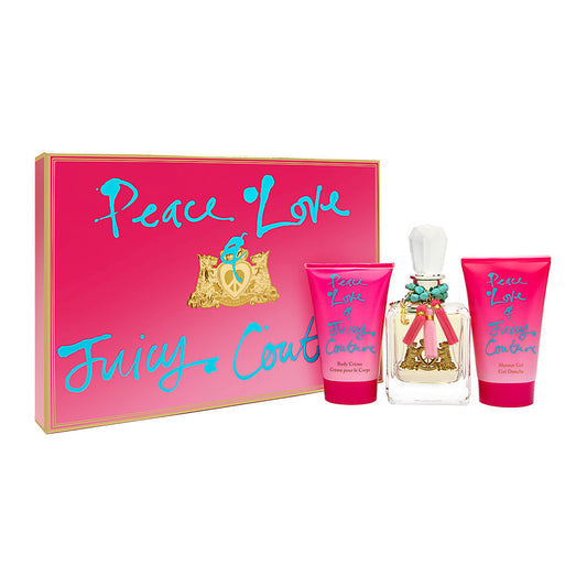 Juicy Couture Peace Love 3-Piece Set 3.4oz Women EDP Spray