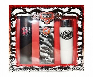 Cuba Zebra 3-Piece Set 3.4oz Women EDT Spray