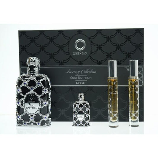Orientica Oud Saffron 4-Piece Set 2.8oz Men EDP Spray