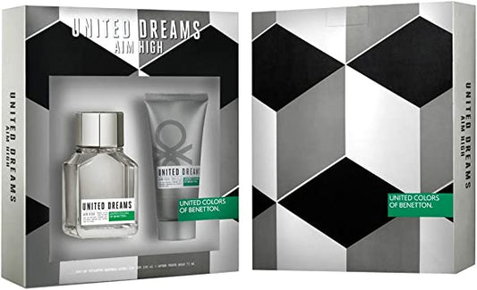Benetton Aim High 2-Piece Set 3.4oz Men EDT Spray