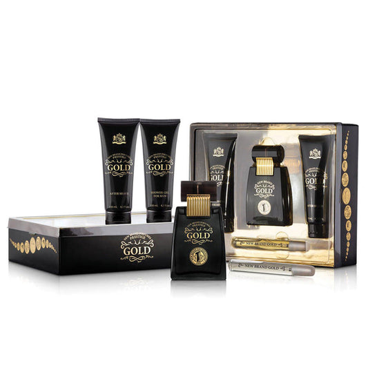 New Brand Gold Men 3-Piece Set 3.4oz Men EDT Spray