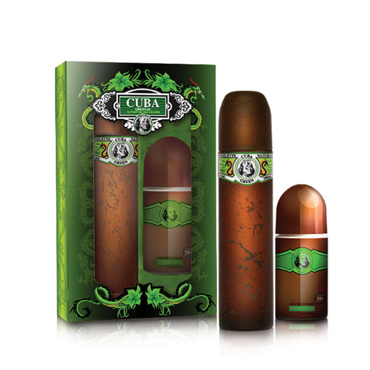 Cuba Green 3-Piece Set 3.4oz Men EDT Spray