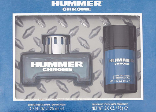 Hummer Chrome 2-Piece Set 4.2oz Men EDT Spray
