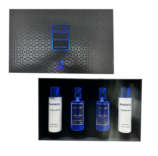 Bharara Double Bleu 4-Piece Set 3.4oz Men EDP Spray