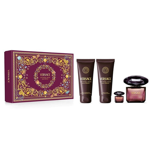 Versace Crystal Noir 4-Piece Set 3.0oz Women EDP Spray