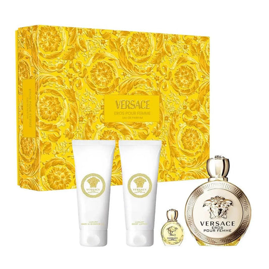 Versace Eros 4-Piece Set 3.4oz Women EDP Spray