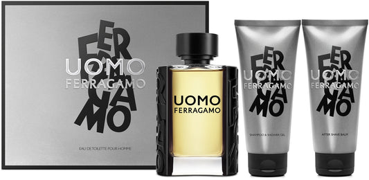 Salvatore Ferragamo Uomo 3-Piece Set 3.4oz Men EDT Spray