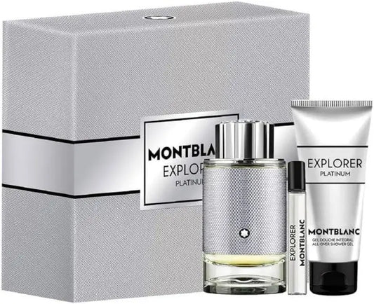 Mont Blanc Explorer Platinum 3-Piece Set 3.30oz Men EDP Spray