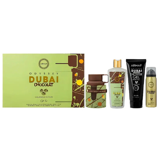 Armaf Odyssey Dubai Chocolat 4- Piece Set Unisex 3.4oz EDP Spray