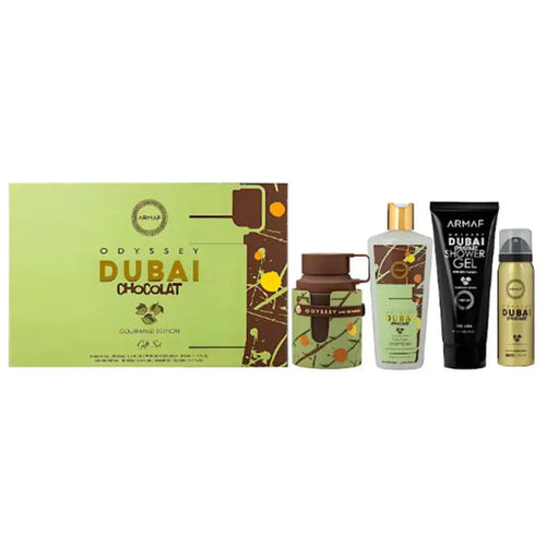 Armaf Odyssey Dubai Chocolat 4- Piece Set Unisex 3.4oz EDP Spray