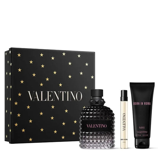 Uomo Born In Roma By Valentino For Men 3Pcs Set EDT Spray