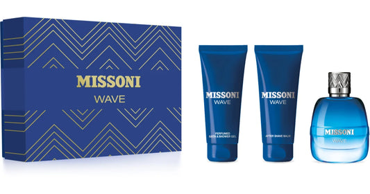 Missoni Wave 3-Piece Set 3.4oz Men EDT Spray