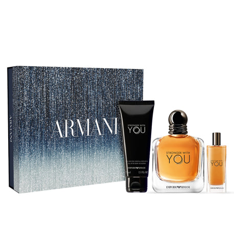 Giorgio Armani Stronger With You 3-Piece Set 3.4oz Men EDT