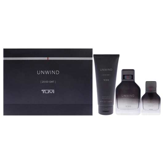 Tumi Unwind 3-Piece Set 3.4oz Men EDP Spray